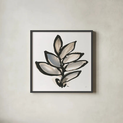 Bold Leaves III by Chris Paschke. Shown in a sleek black glass frame for a contemporary gallery look. Available as an archival giclee rolled canvas, fine art paper, or poster print. SKU 92779a.