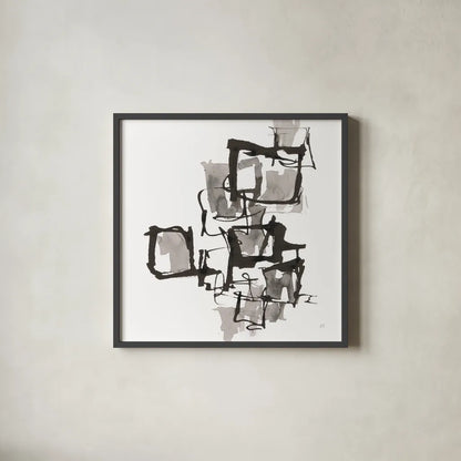 Boxed In I by Chris Paschke. Shown in a sleek black glass frame for a contemporary gallery look. Available as an archival giclee rolled canvas, fine art paper, or poster print. SKU 66203a.