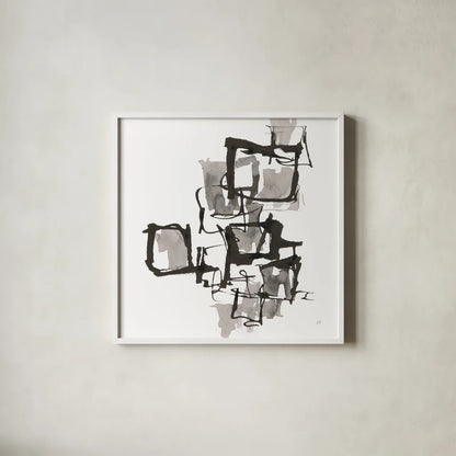 Boxed In I by Chris Paschke. Shown in a crisp white glass frame for a clean and minimalist style. Available as an archival giclee rolled canvas, fine art paper, or poster print. SKU 66203a.