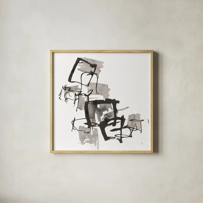 Boxed In II by Chris Paschke. Shown in a natural wood glass frame for a timeless modern aesthetic. Available as an archival giclee rolled canvas, fine art paper, or poster print. SKU 66204a.