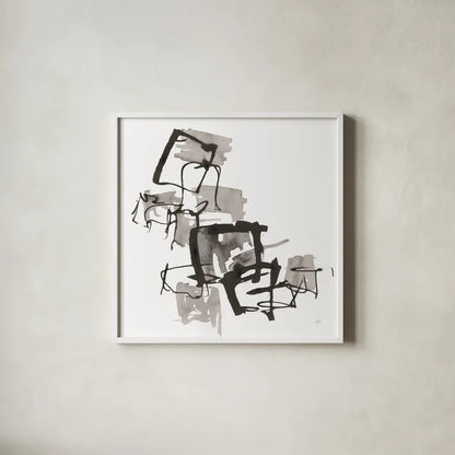 Boxed In II by Chris Paschke. Shown in a crisp white glass frame for a clean and minimalist style. Available as an archival giclee rolled canvas, fine art paper, or poster print. SKU 66204a.