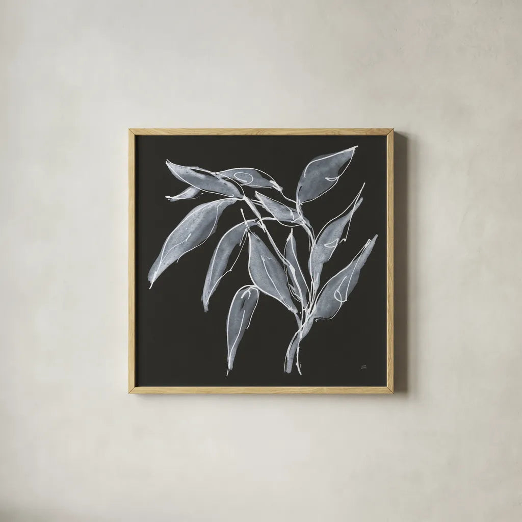 Branch II by Chris Paschke. Shown in a natural wood glass frame for a timeless modern aesthetic. Available as an archival giclee rolled canvas, fine art paper, or poster print. SKU 73595a.