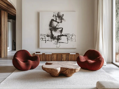 Breaking Out I by Chris Paschke. Shown as extra-large giant wall art in a modern living room. Available as an archival giclee rolled canvas, fine art paper, or poster print. SKU 66205a.