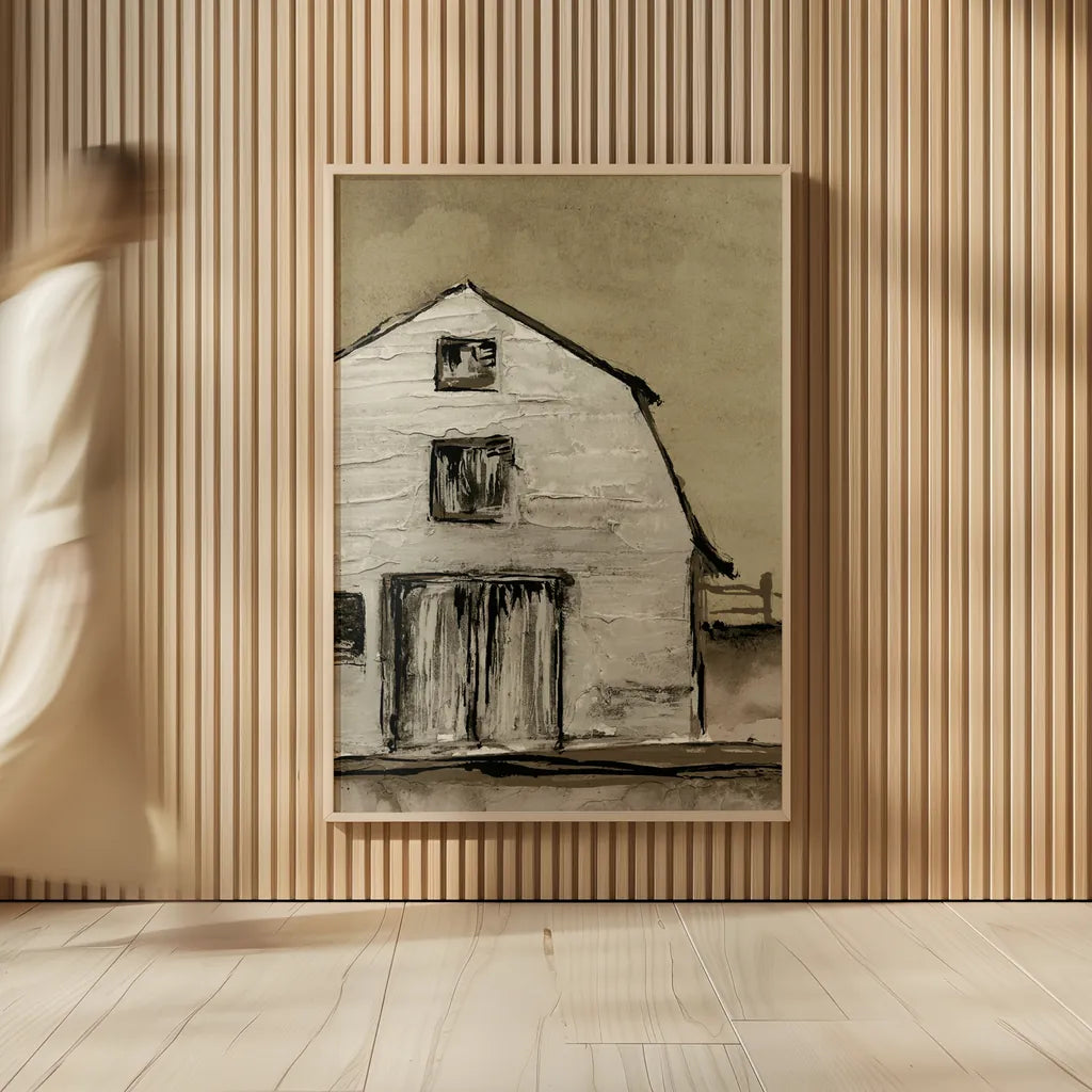 Brown Barn III by Chris Paschke. shown as over sized large wall art. Available as an archival giclee rolled canvas, fine art paper, or poster print. SKU 85029h.