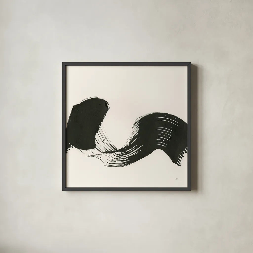 Brushed I by Chris Paschke. Shown in a sleek black glass frame for a contemporary gallery look. Available as an archival giclee rolled canvas, fine art paper, or poster print. SKU 79471a.