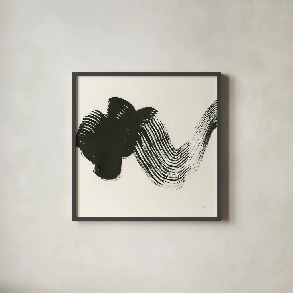 Brushed II by Chris Paschke. Shown in a sleek black glass frame for a contemporary gallery look. Available as an archival giclee rolled canvas, fine art paper, or poster print. SKU 79472a.