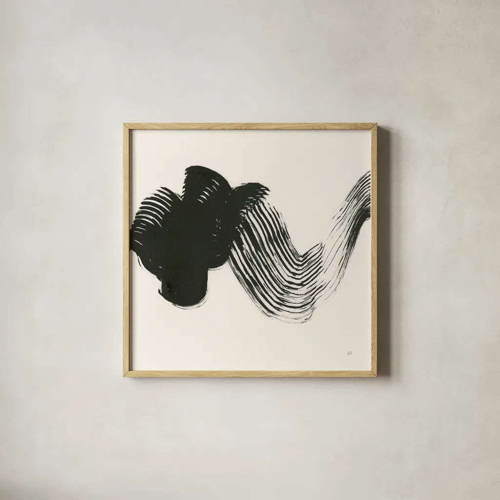 Brushed II by Chris Paschke. Shown in a natural wood glass frame for a timeless modern aesthetic. Available as an archival giclee rolled canvas, fine art paper, or poster print. SKU 79472a.