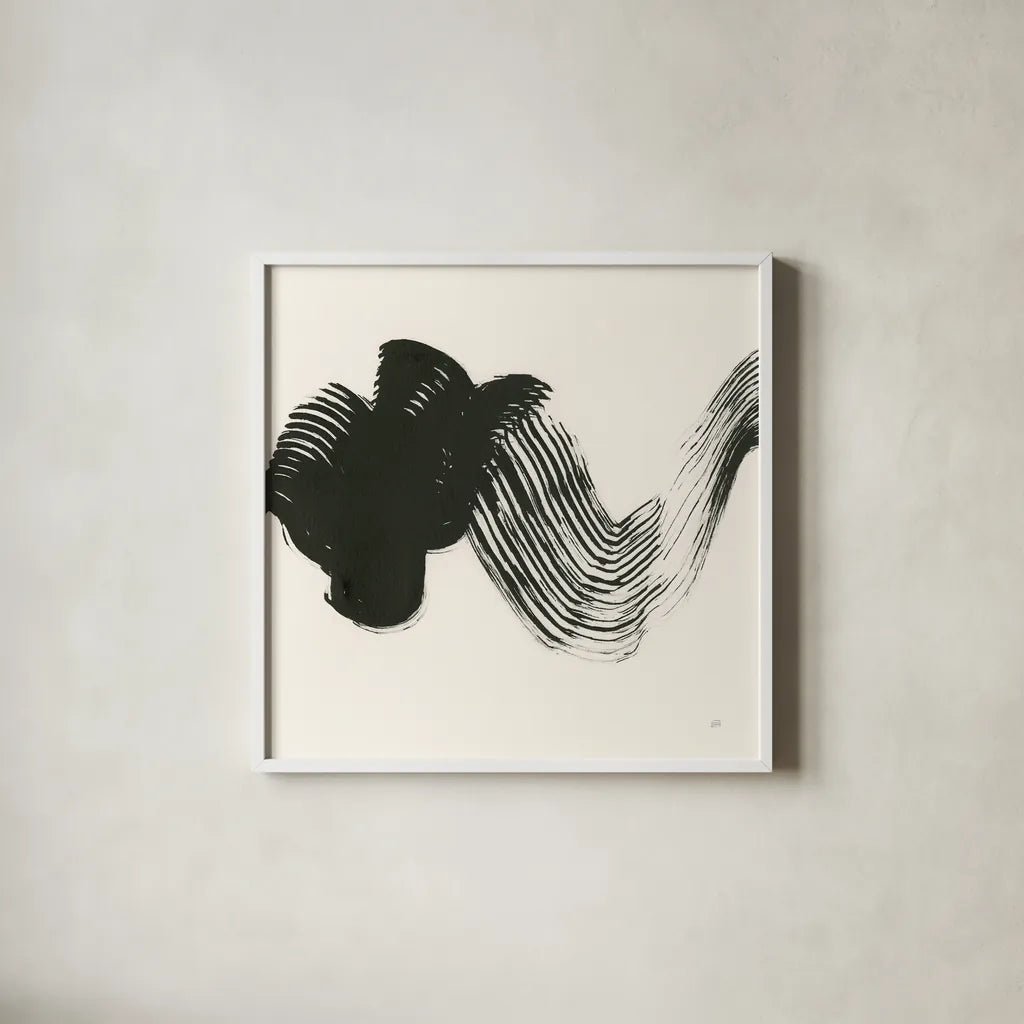 Brushed II by Chris Paschke. Shown in a crisp white glass frame for a clean and minimalist style. Available as an archival giclee rolled canvas, fine art paper, or poster print. SKU 79472a.