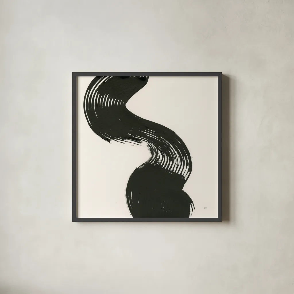 Brushed IV by Chris Paschke. Shown in a sleek black glass frame for a contemporary gallery look. Available as an archival giclee rolled canvas, fine art paper, or poster print. SKU 79474a.