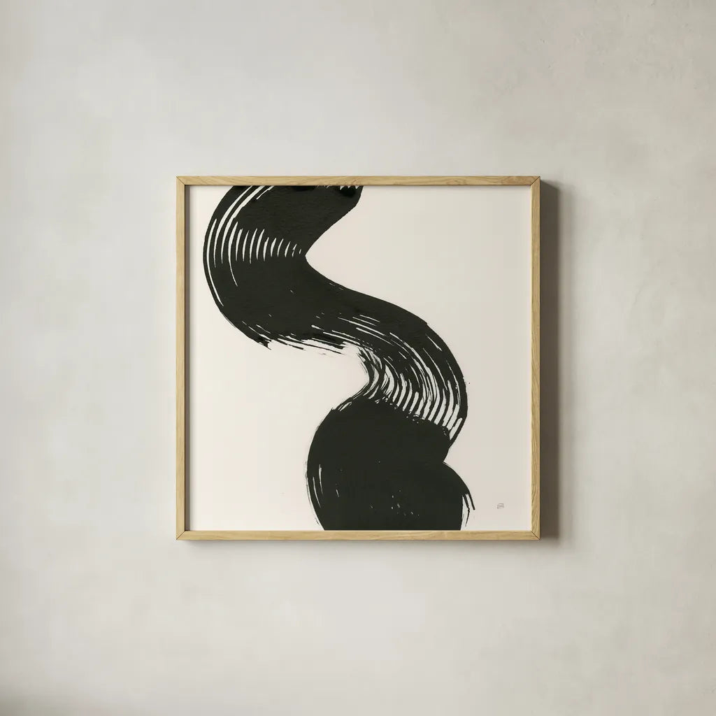 Brushed IV by Chris Paschke. Shown in a natural wood glass frame for a timeless modern aesthetic. Available as an archival giclee rolled canvas, fine art paper, or poster print. SKU 79474a.