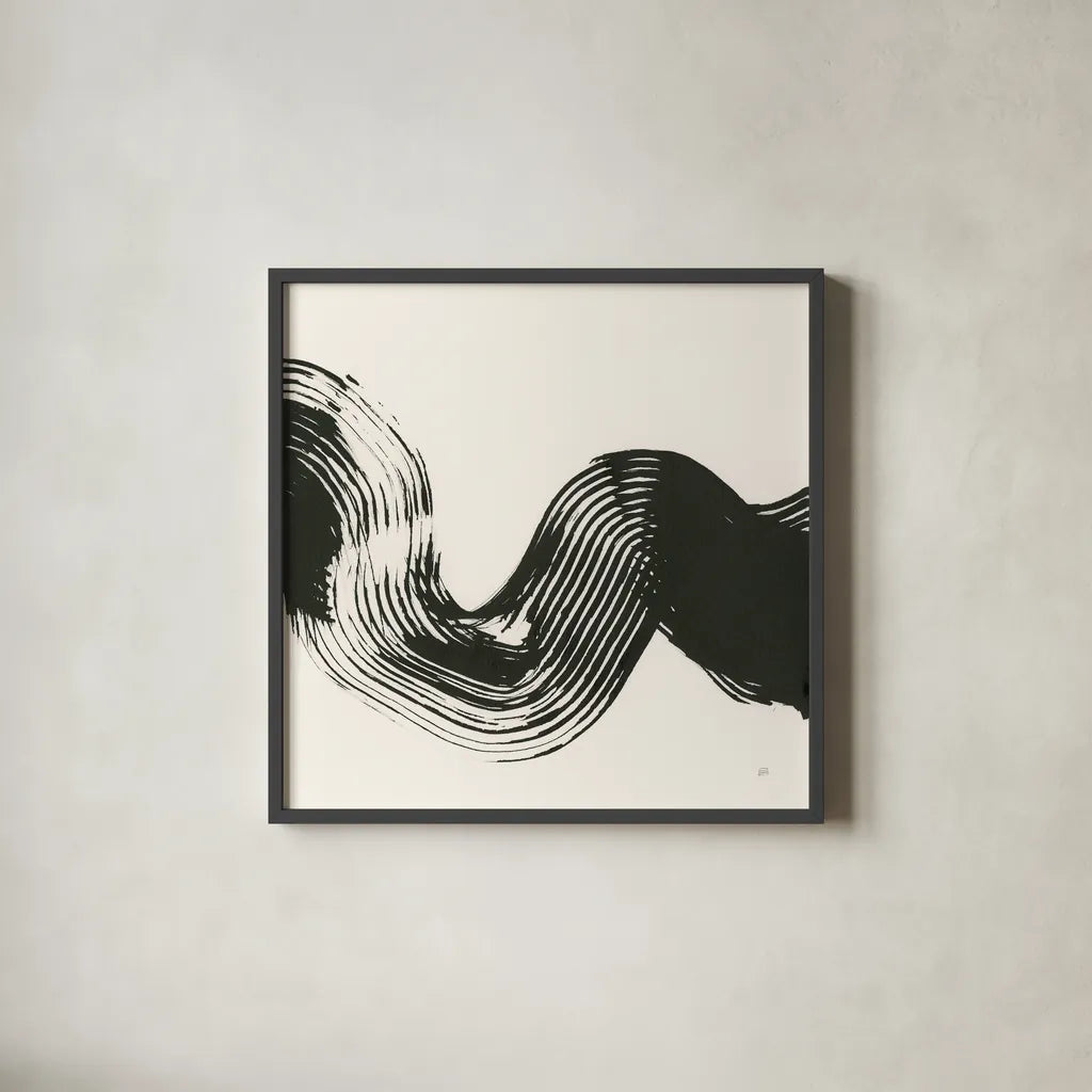 Brushed V by Chris Paschke. Shown in a sleek black glass frame for a contemporary gallery look. Available as an archival giclee rolled canvas, fine art paper, or poster print. SKU 79475a.