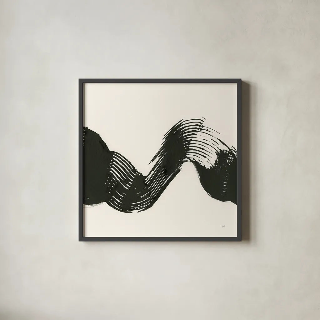 Brushed VI by Chris Paschke. Shown in a sleek black glass frame for a contemporary gallery look. Available as an archival giclee rolled canvas, fine art paper, or poster print. SKU 79476a.