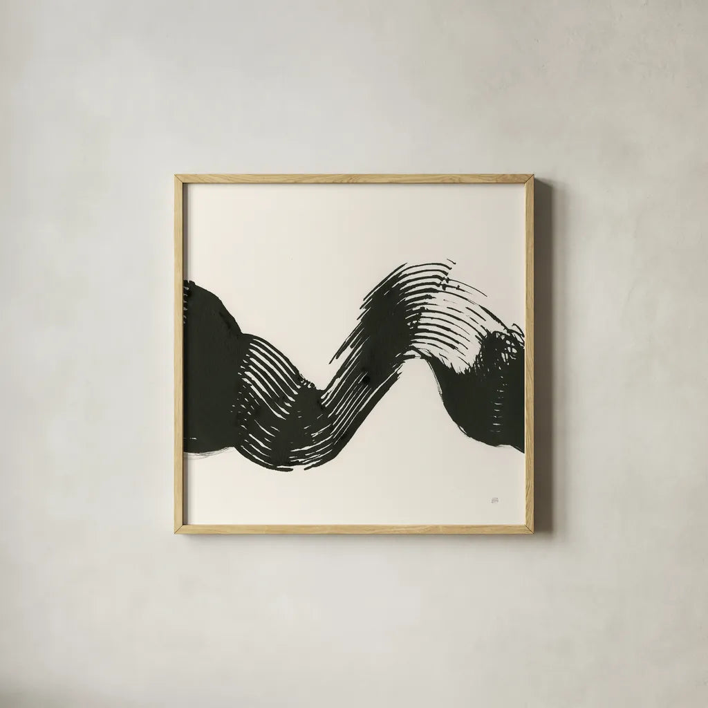 Brushed VI by Chris Paschke. Shown in a natural wood glass frame for a timeless modern aesthetic. Available as an archival giclee rolled canvas, fine art paper, or poster print. SKU 79476a.