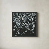 Bubbles II by Chris Paschke. Shown in a sleek black glass frame for a contemporary gallery look. Available as an archival giclee rolled canvas, fine art paper, or poster print. SKU 41834a.