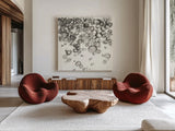 Bubbles IV by Chris Paschke. Shown as extra-large giant wall art in a modern living room. Available as an archival giclee rolled canvas, fine art paper, or poster print. SKU 41836a.