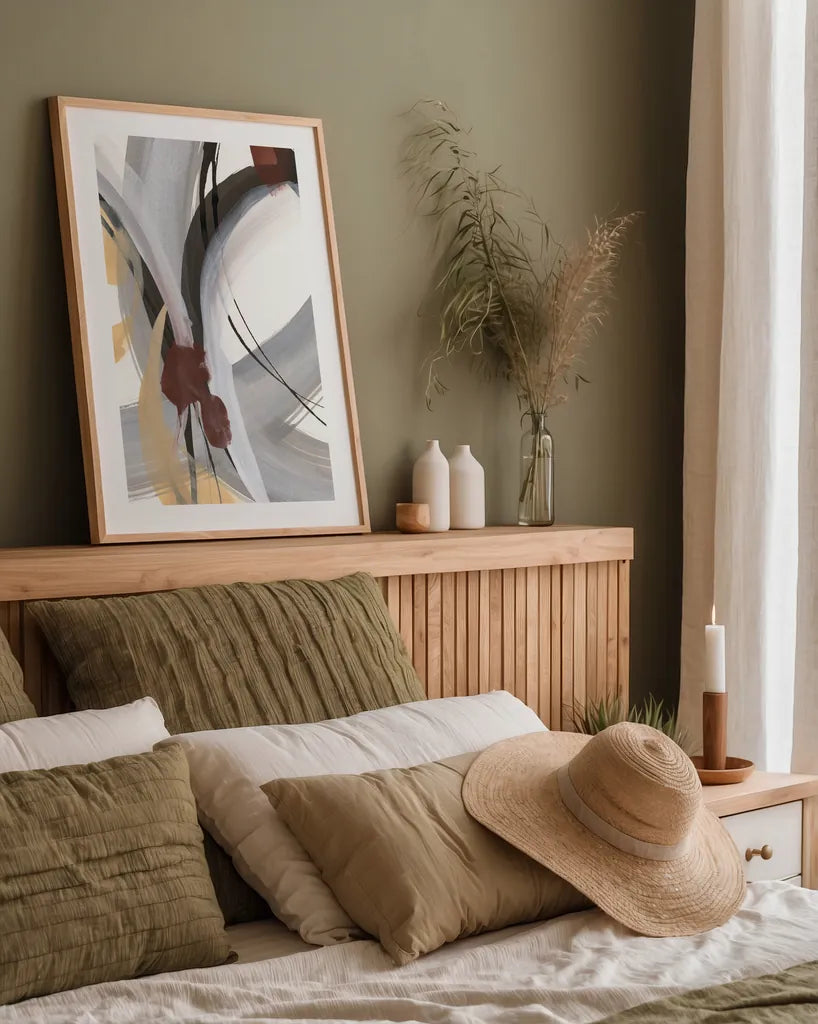 Bundled I by Chris Paschke. shown as a paper print in a natural frame. Available as a archival giclee rolled canvas, fine art paper, or poster print. SKU 91420h.