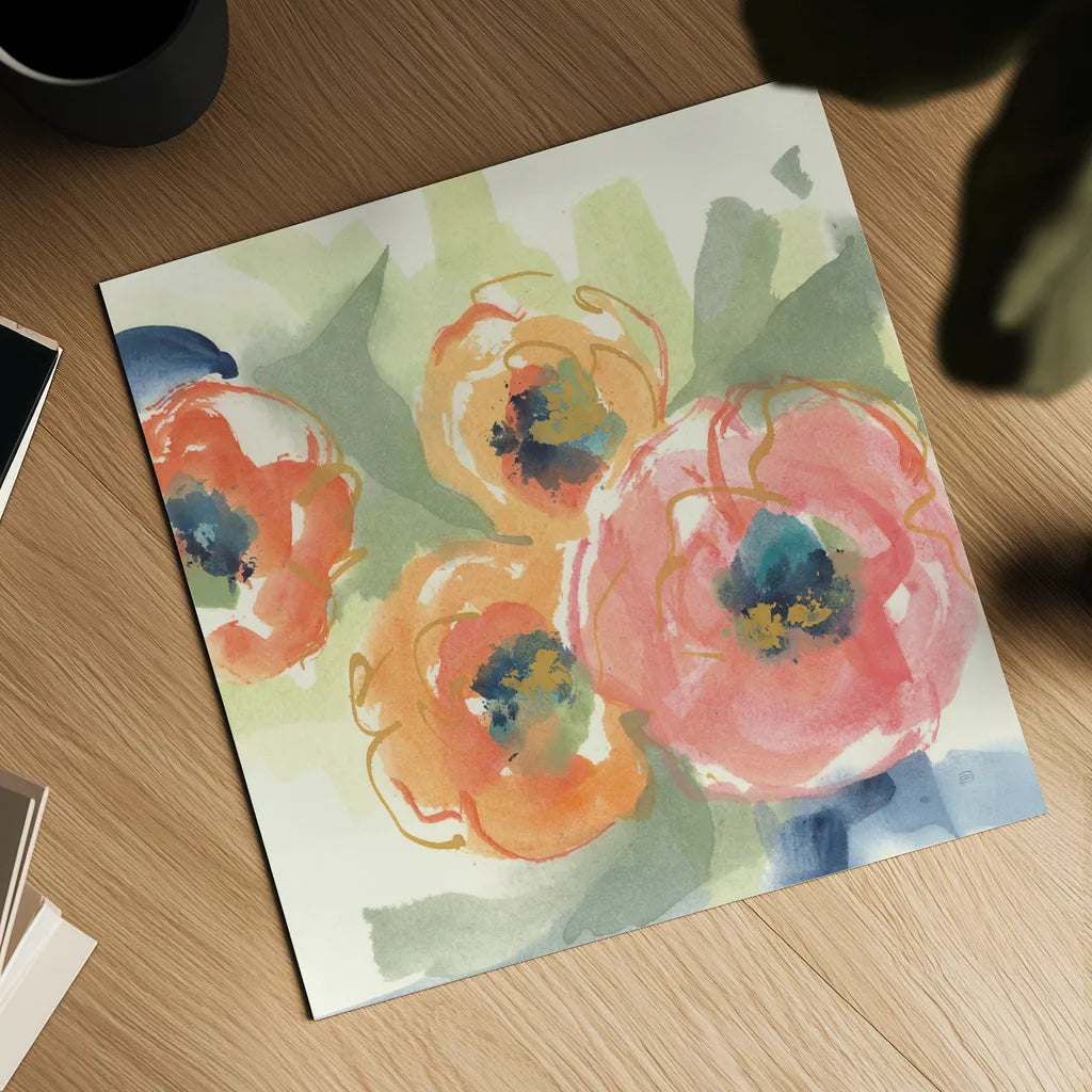 Buttercup I by Chris Paschke. Shown as a detailed flat fine art print, highlighting archival giclee quality. Available as an archival giclee rolled canvas, fine art paper, or poster print. SKU 45470a.