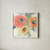 Buttercup II by Chris Paschke. Shown in a crisp white glass frame for a clean and minimalist style. Available as an archival giclee rolled canvas, fine art paper, or poster print. SKU 45471a.