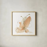 Butterfly Flower II by Chris Paschke. Shown in a natural wood glass frame for a timeless modern aesthetic. Available as an archival giclee rolled canvas, fine art paper, or poster print. SKU 78867a.