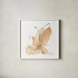 Butterfly Flower II by Chris Paschke. Shown in a crisp white glass frame for a clean and minimalist style. Available as an archival giclee rolled canvas, fine art paper, or poster print. SKU 78867a.
