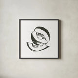 Cantaloupe I BW by Chris Paschke. Shown in a sleek black glass frame for a contemporary gallery look. Available as an archival giclee rolled canvas, fine art paper, or poster print. SKU 64211a.