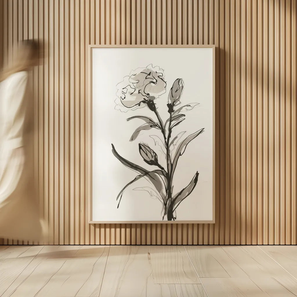 Carnation I by Chris Paschke. shown as over sized large wall art. Available as an archival giclee rolled canvas, fine art paper, or poster print. SKU 74370h.