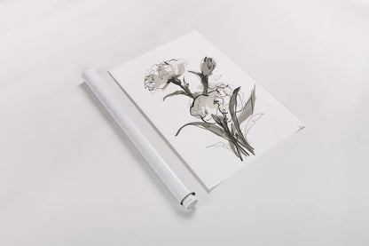 Carnation II by Chris Paschke. shown as a rolled paper print. Available as archival giclee rolled canvas, fine art paper, or poster print. SKU 74371h.