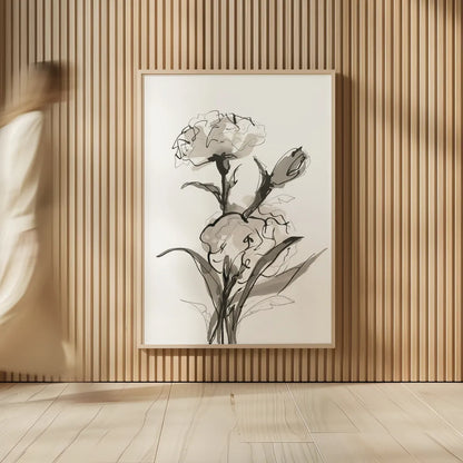 Carnation II by Chris Paschke. shown as over sized large wall art. Available as an archival giclee rolled canvas, fine art paper, or poster print. SKU 74371h.