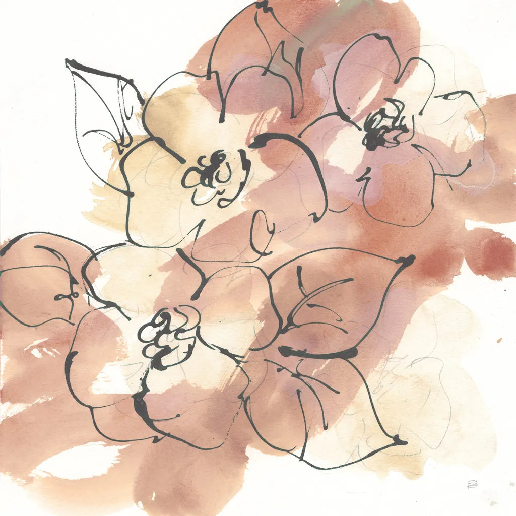 Cashmere Florals I by Chris Paschke. SKU 75928a. Archival Giclee Fine art print for wall decor.