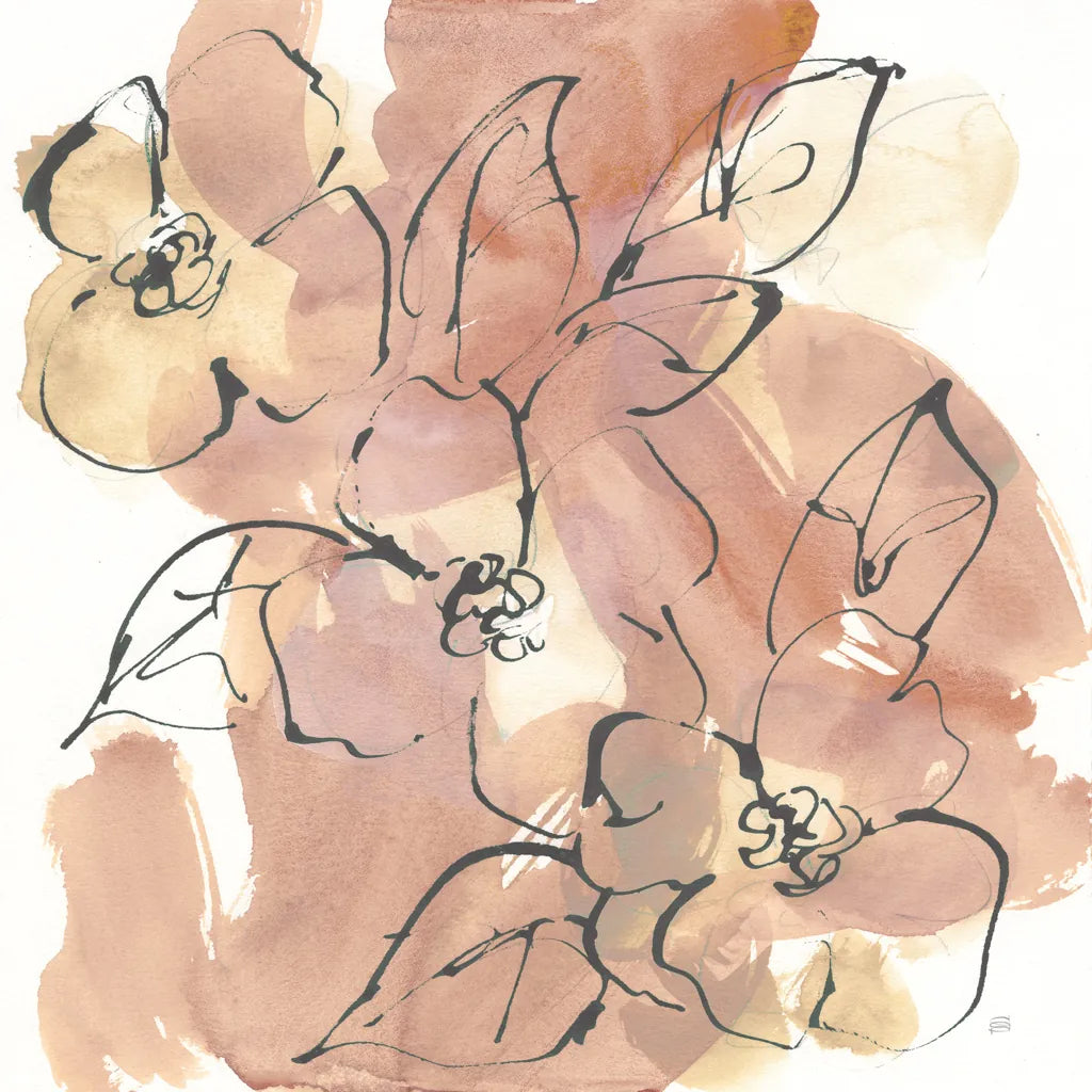 Cashmere Florals II by Chris Paschke. SKU 75929a. Archival Giclee Fine art print for wall decor.