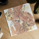 Cashmere Florals II by Chris Paschke. Shown as a detailed flat fine art print, highlighting archival giclee quality. Available as an archival giclee rolled canvas, fine art paper, or poster print. SKU 75929a.