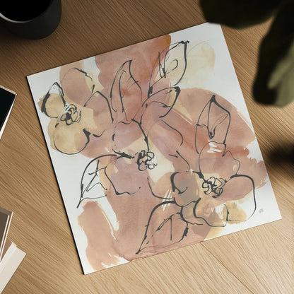 Cashmere Florals II by Chris Paschke. Shown as a detailed flat fine art print, highlighting archival giclee quality. Available as an archival giclee rolled canvas, fine art paper, or poster print. SKU 75929a.