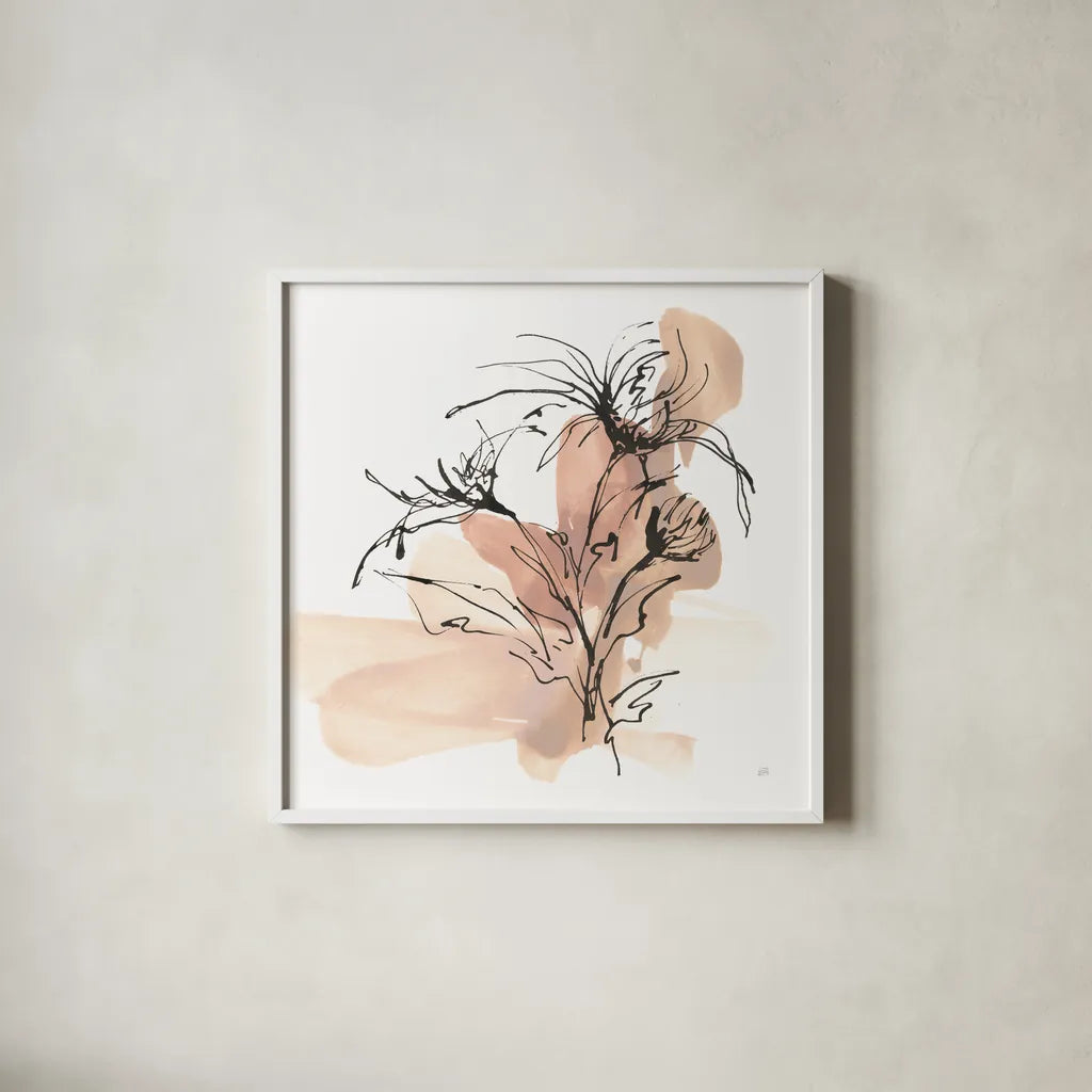 Cave Mum I by Chris Paschke. Shown in a crisp white glass frame for a clean and minimalist style. Available as an archival giclee rolled canvas, fine art paper, or poster print. SKU 85761a.