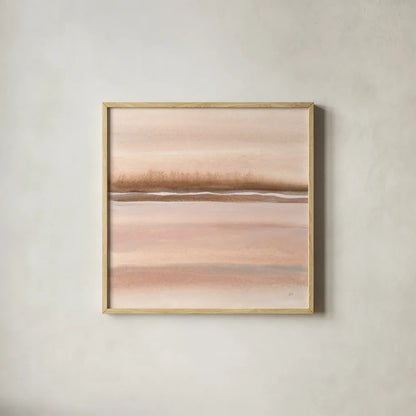 Cave Neutrals I by Chris Paschke. Shown in a natural wood glass frame for a timeless modern aesthetic. Available as an archival giclee rolled canvas, fine art paper, or poster print. SKU 85775a.