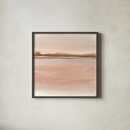 Cave Neutrals II by Chris Paschke. Shown in a sleek black glass frame for a contemporary gallery look. Available as an archival giclee rolled canvas, fine art paper, or poster print. SKU 85776a.