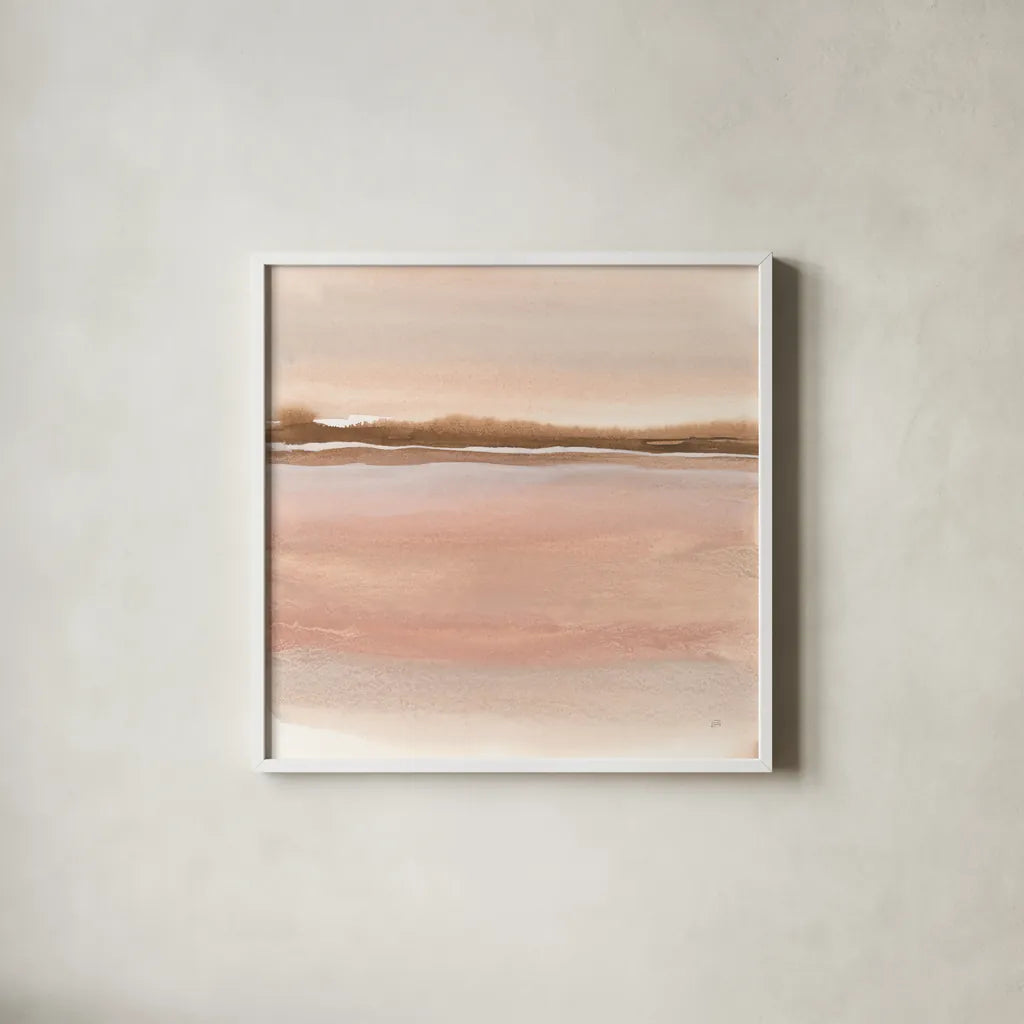 Cave Neutrals II by Chris Paschke. Shown in a crisp white glass frame for a clean and minimalist style. Available as an archival giclee rolled canvas, fine art paper, or poster print. SKU 85776a.