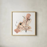 Cave Poppies I by Chris Paschke. Shown in a natural wood glass frame for a timeless modern aesthetic. Available as an archival giclee rolled canvas, fine art paper, or poster print. SKU 85763a.