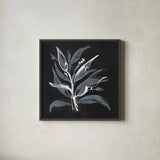 Chalkboard Branch II by Chris Paschke. Shown in a sleek black glass frame for a contemporary gallery look. Available as an archival giclee rolled canvas, fine art paper, or poster print. SKU 73072a.
