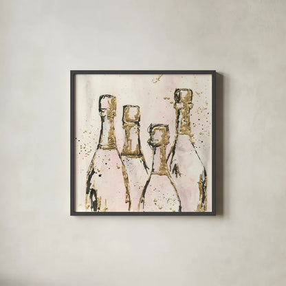 Champagne is Grand I by Chris Paschke. Shown in a sleek black glass frame for a contemporary gallery look. Available as an archival giclee rolled canvas, fine art paper, or poster print. SKU 49448a.