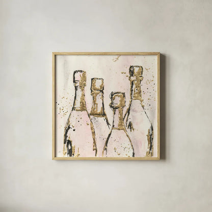 Champagne is Grand I by Chris Paschke. Shown in a natural wood glass frame for a timeless modern aesthetic. Available as an archival giclee rolled canvas, fine art paper, or poster print. SKU 49448a.