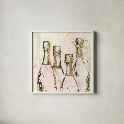 Champagne is Grand I by Chris Paschke. Shown in a crisp white glass frame for a clean and minimalist style. Available as an archival giclee rolled canvas, fine art paper, or poster print. SKU 49448a.