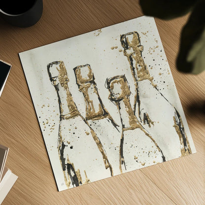 Champagne is Grand I Gold by Chris Paschke. Shown as a detailed flat fine art print, highlighting archival giclee quality. Available as an archival giclee rolled canvas, fine art paper, or poster print. SKU 51395a.