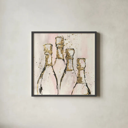 Champagne is Grand II by Chris Paschke. Shown in a sleek black glass frame for a contemporary gallery look. Available as an archival giclee rolled canvas, fine art paper, or poster print. SKU 49449a.