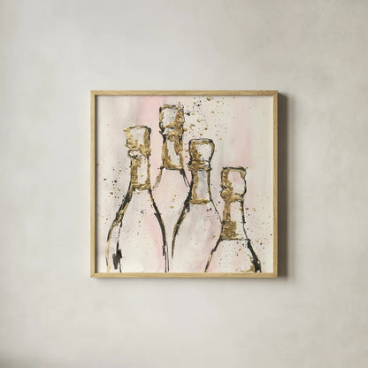 Champagne is Grand II by Chris Paschke. Shown in a natural wood glass frame for a timeless modern aesthetic. Available as an archival giclee rolled canvas, fine art paper, or poster print. SKU 49449a.
