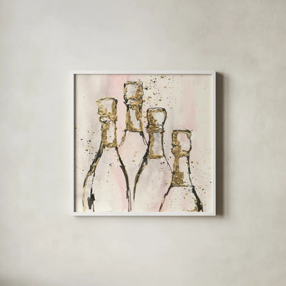 Champagne is Grand II by Chris Paschke. Shown in a crisp white glass frame for a clean and minimalist style. Available as an archival giclee rolled canvas, fine art paper, or poster print. SKU 49449a.