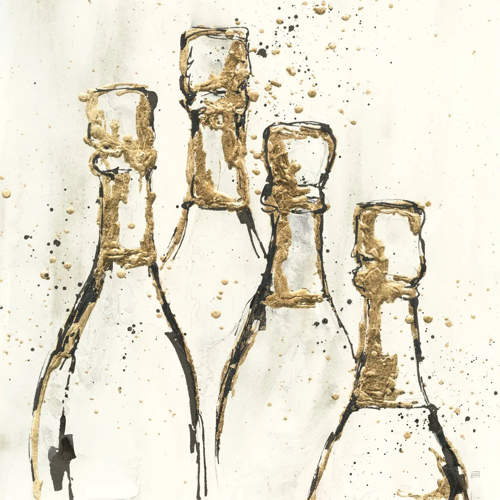 Champagne is Grand II Gold by Chris Paschke. SKU 54998a. Archival Giclee Fine art print for wall decor.