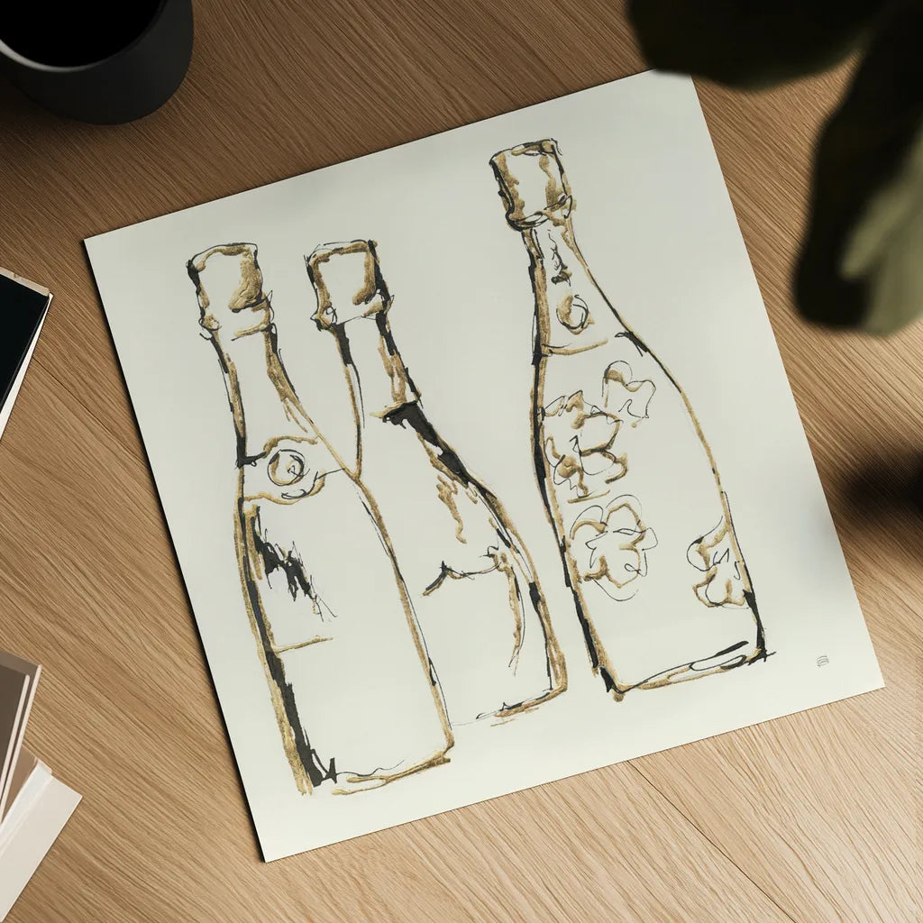 Champagne is Grand IV by Chris Paschke. Shown as a detailed flat fine art print, highlighting archival giclee quality. Available as an archival giclee rolled canvas, fine art paper, or poster print. SKU 49451a.