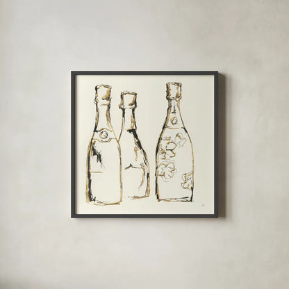 Champagne is Grand IV by Chris Paschke. Shown in a sleek black glass frame for a contemporary gallery look. Available as an archival giclee rolled canvas, fine art paper, or poster print. SKU 49451a.