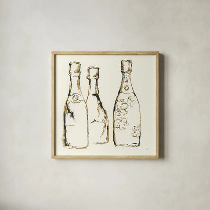 Champagne is Grand IV by Chris Paschke. Shown in a natural wood glass frame for a timeless modern aesthetic. Available as an archival giclee rolled canvas, fine art paper, or poster print. SKU 49451a.