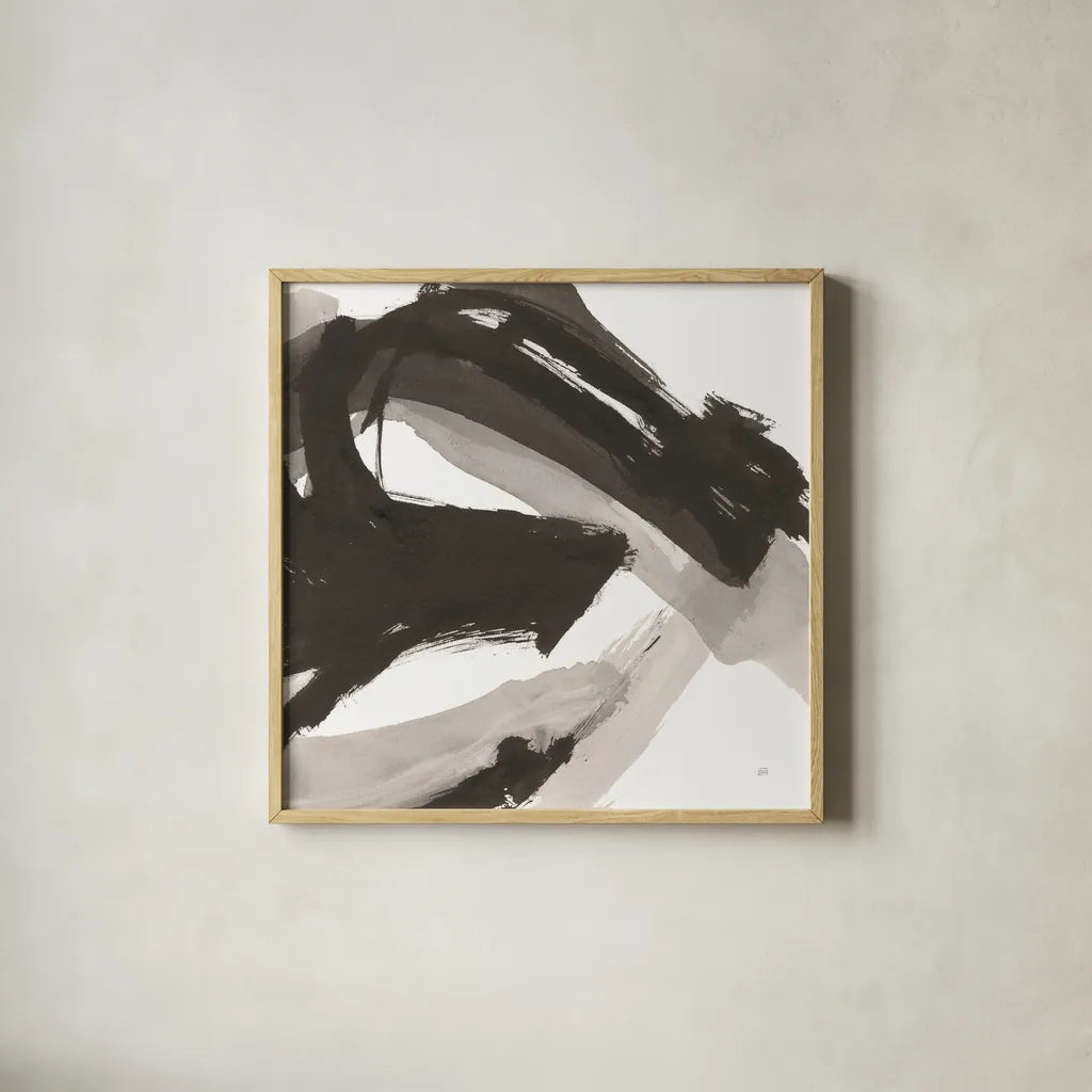 Chaos II by Chris Paschke. Shown in a natural wood glass frame for a timeless modern aesthetic. Available as an archival giclee rolled canvas, fine art paper, or poster print. SKU 71866a.